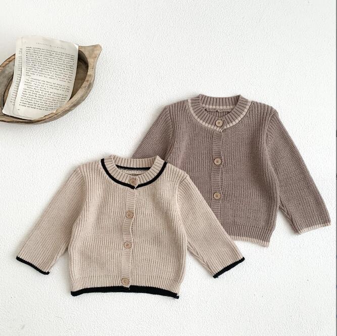 「2023秋冬」子供服★トップス★カーディガン★韓国風子供服★ベビー★ニット★2色★66-100CM