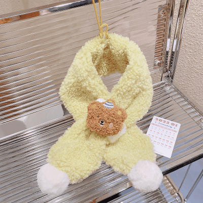 ロリータ 秋冬新作 ガールズ冬 ショール ファースカーフ マフラー ストール 襟巻き ボア ポンポン 熊