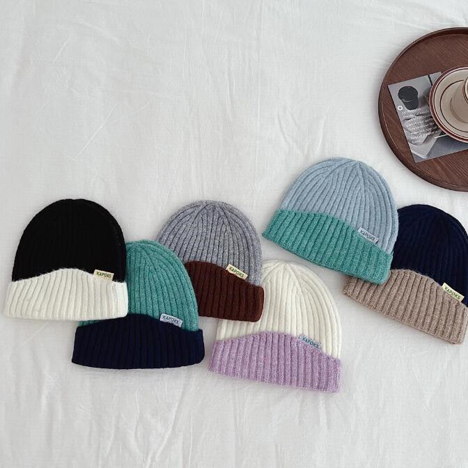 「2023秋冬」子供用★帽子★キッズ★ニット帽子★親子★男女兼用★暖かい★防寒★6色
