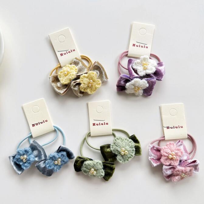 髪飾り★まとめ髪用★ヘアアクセサリー★子供用★キッズ★ヘアゴム★2枚入り★可愛い★多色