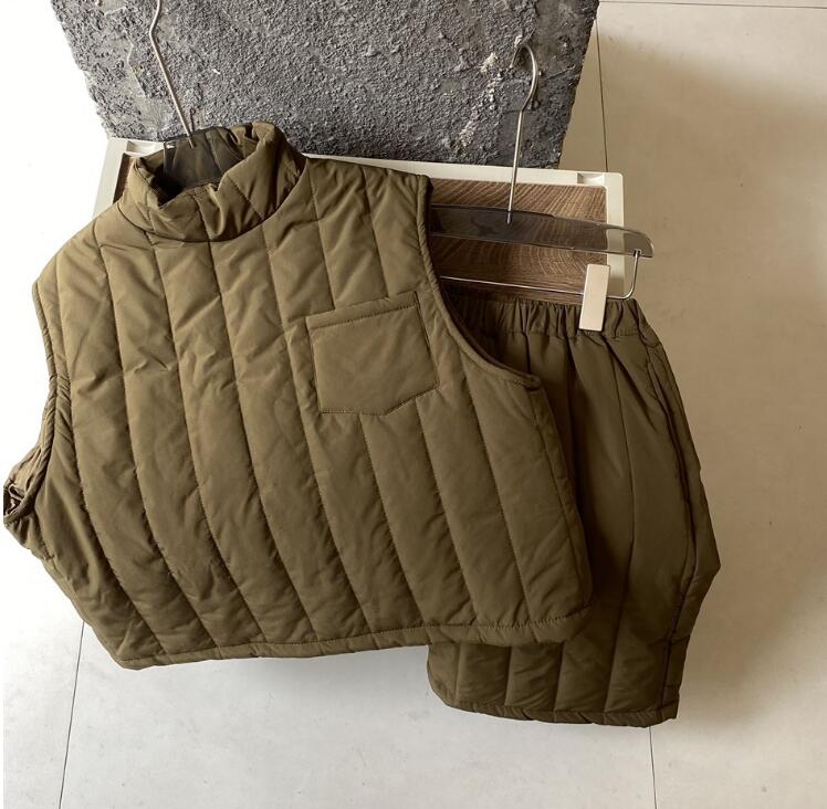 2023秋冬新品★子供服　厚手ベスト+ズボン　セット★100-140cm★