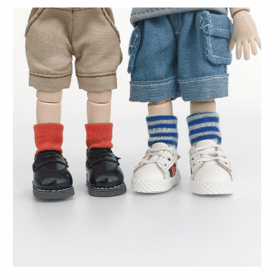 ドール用衣装 人形doll 着せ替え ob11/BJD/blythe/DDF/ymy/pd9 靴下 ソックス ボーダー柄 多い色