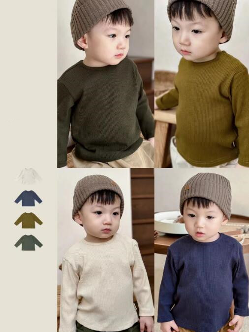 「2023秋冬」子供服★トップス★カシュクール ★Tシャツ韓国風子供服★ベビー★4色★66-100CM