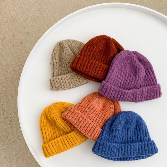 「2023秋冬」子供用★帽子★ベビー★ニット帽子★無地★男女兼用★暖かい★防寒★11色