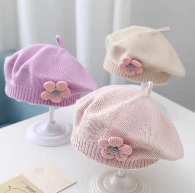 「2023秋冬」子供用★帽子★ベビー★ニット帽子★ベレー帽★可愛い★防寒★5色