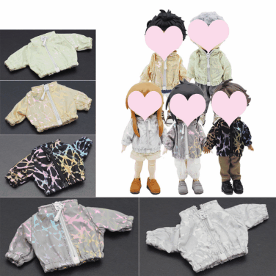 ドール用衣装 人形doll 着せ替え ob11/BJD/molly/DDF/ymy/pd9/GSC ジャケット 幾何学柄上着 5色