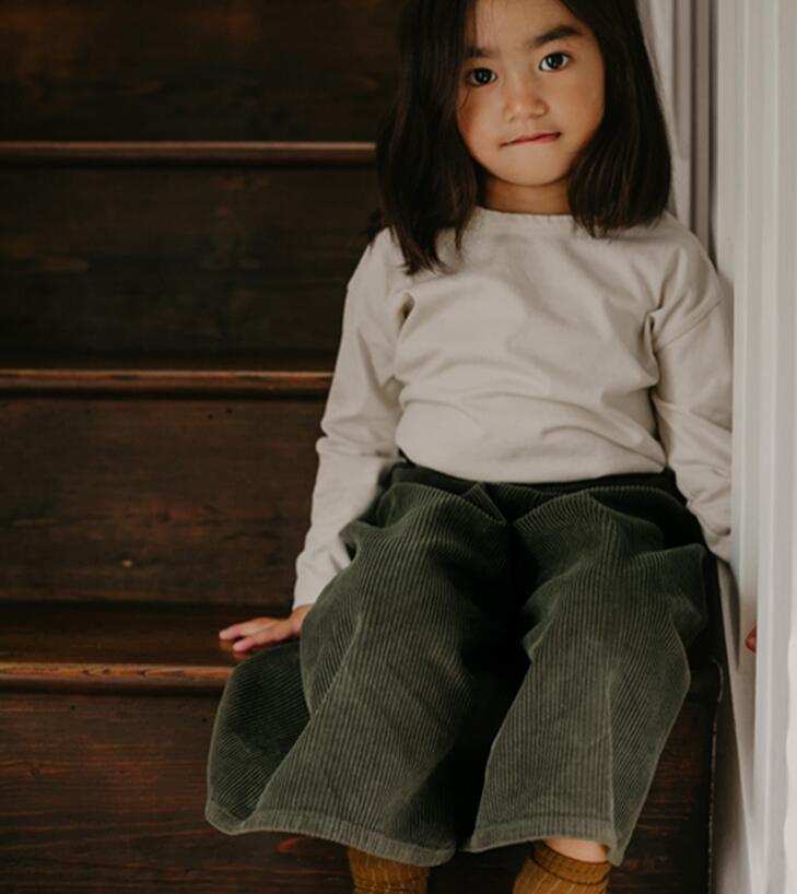 2023秋冬★子供服　コーデュロイワイドパンツ★90-130cm★3色