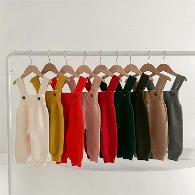 秋冬新作 ユニセックス サロペット カバーオール 連体服 吊りズボン ニット ロンパース 66-100