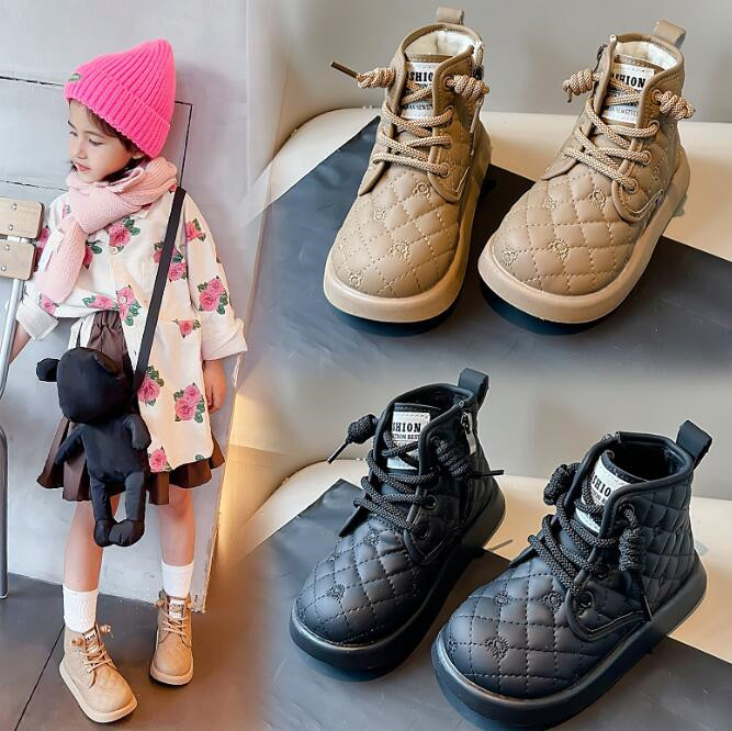 靴★子供靴★シューズ★キッズ女の子★ショートブーツ★裏起毛★2色★26-36#