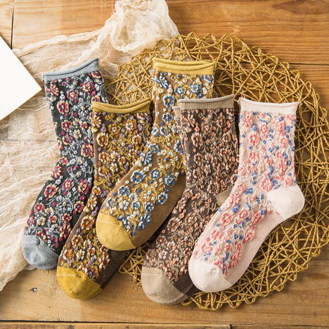 靴下★レデイース★ソックス★大人用★女性用靴下★可愛い★花柄★多色