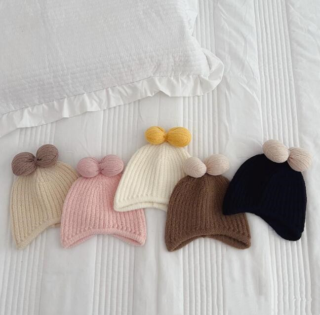 子供用★帽子★キッズ★耳カバー★暖かい★防寒★可愛い★ニット帽子★5色