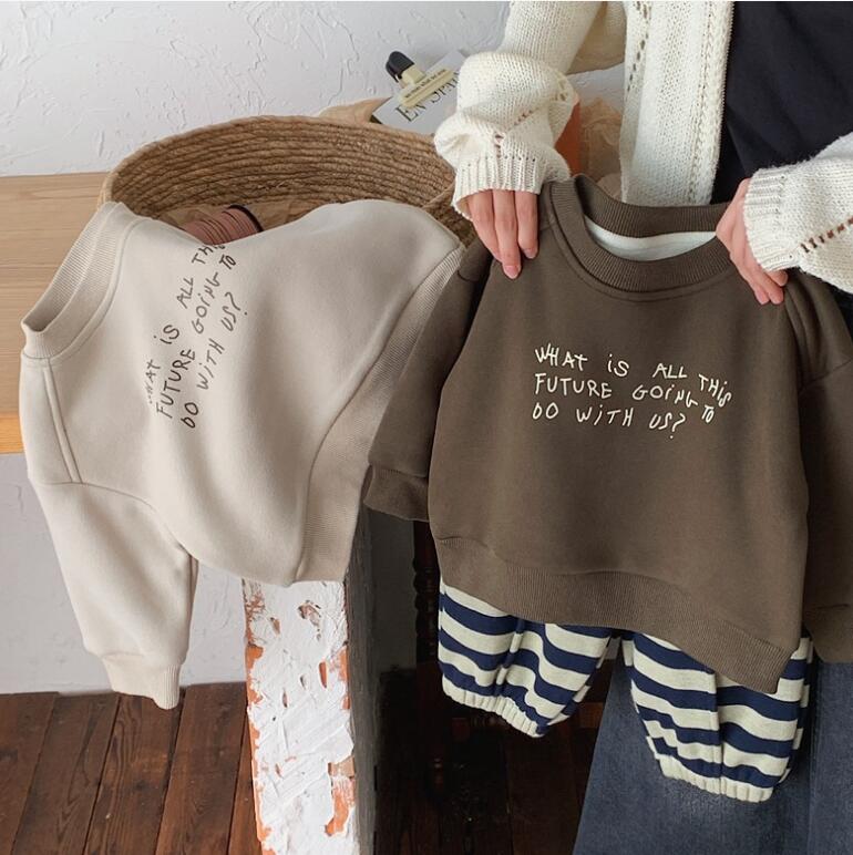 2023秋冬新品★子供服　裏起毛付きトップス★80-130cm★2色