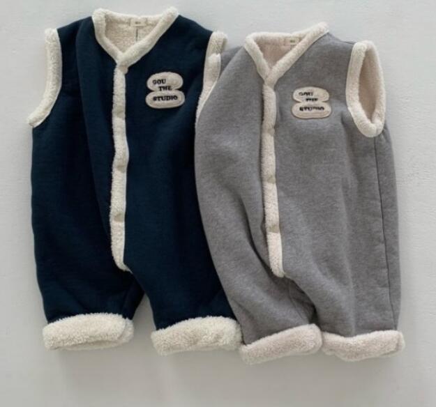 2023冬服★ベビー服　厚手連体服★66-100cm★2色