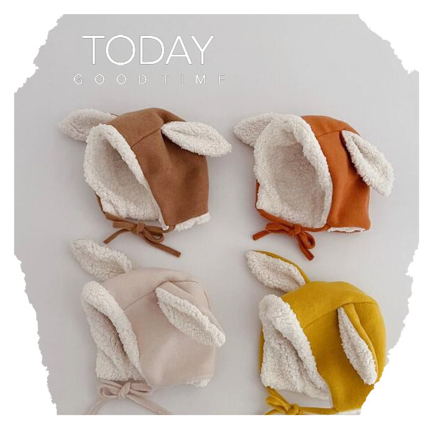 子供用★帽子★ベビー★男女兼用★暖かい★防寒★耳カバー★ウサギ耳造形★可愛い★5色