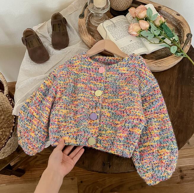 子供服★トップス★カーディガン★ニット★韓国風子供服★セーター★キッズ女の子★90-140CM