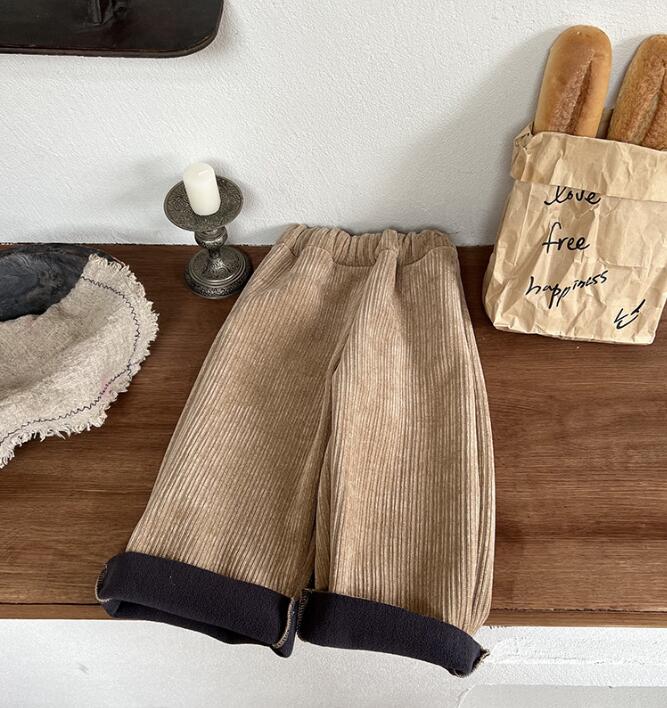 2023★秋冬新作★韓国風子供服★ズボン★裏起毛★80-130CM