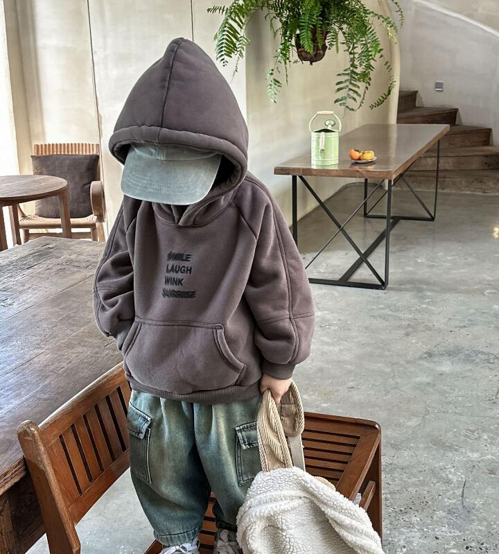 2023★秋冬新作★韓国風子供服★トレーナー★裏起毛★90-140CM