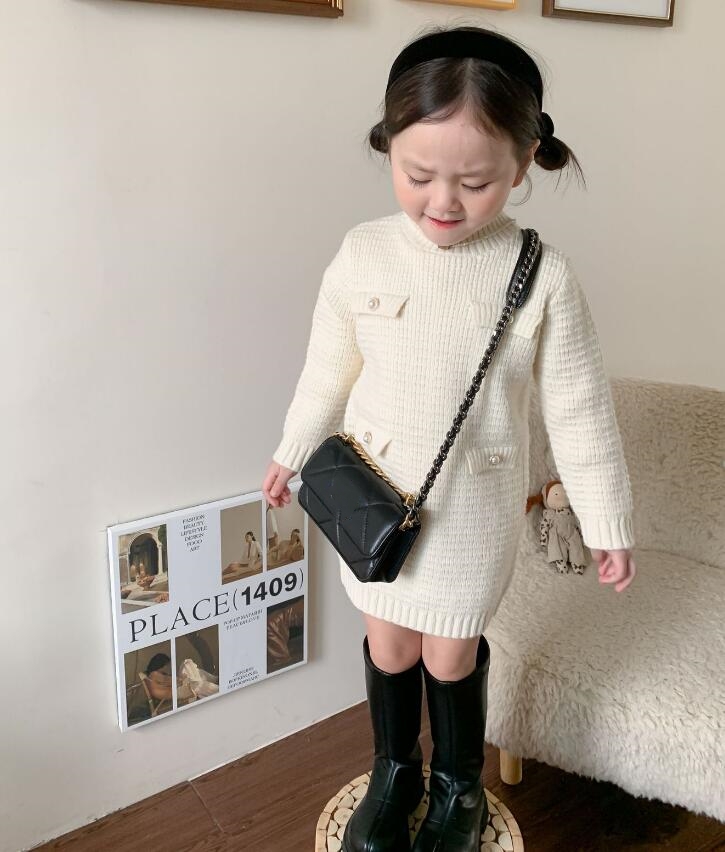 2023★秋冬新作★韓国風子供服★ワンピース★2色80-140CM