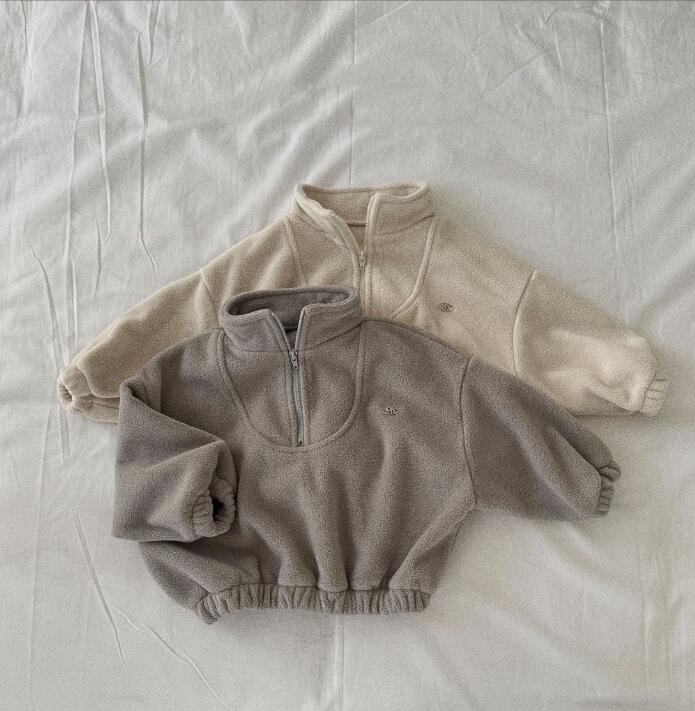 2023★秋冬新作★韓国風子供服★裏起毛★トレーナー★2色73-110CM