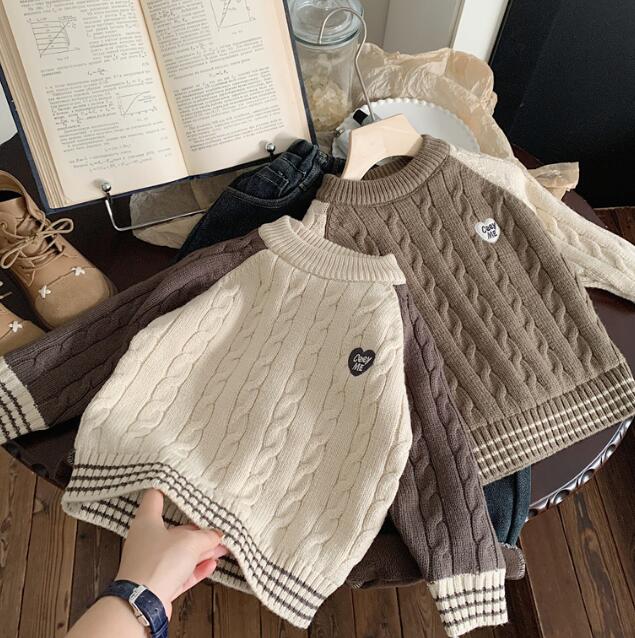 子供服★トップス★ニット★セーター★韓国風子供服★キッズ女の子★厚手★2色★90-130CM