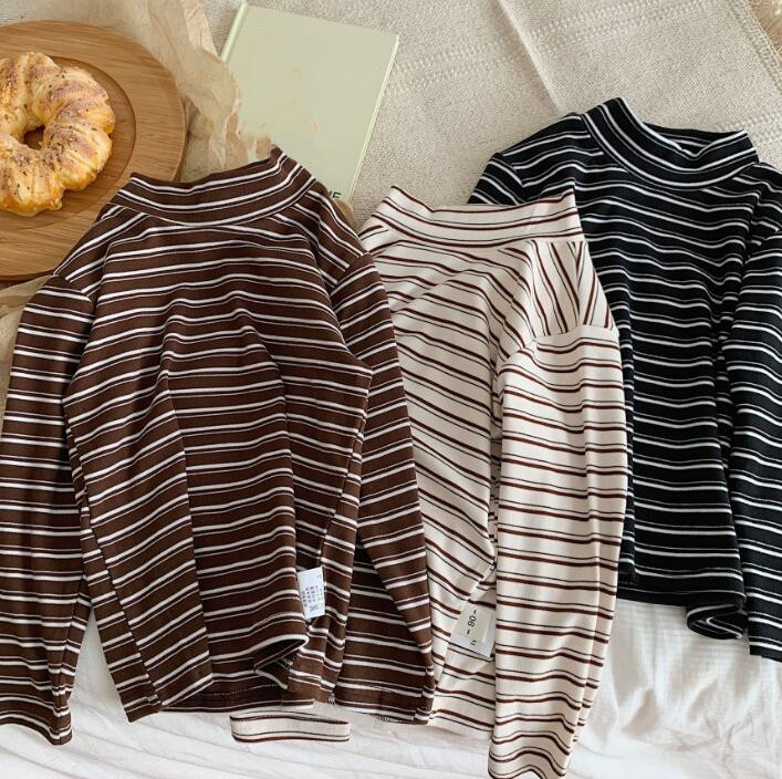 子供服★トップス★カシュクール★ストライプ★男女兼用★韓国風子供服★3色★90-140CM