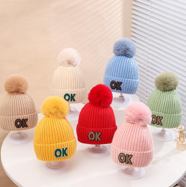 子供用★帽子★キッズ★男女兼用★暖かい★防寒★ニット帽子★可愛い★厚手★7色