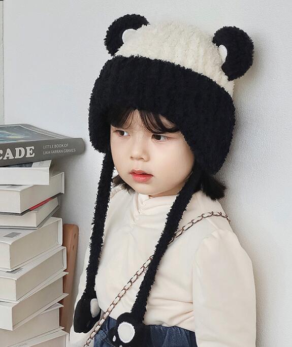 子供用★帽子★キッズ★暖かい★防寒★耳カバー★可愛い★パンダ