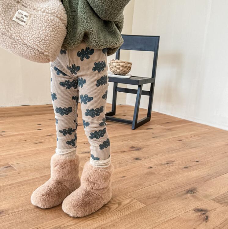 2024★秋冬新作★韓国風子供服★ズボン★裏起毛★2色80-130CM