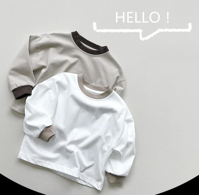 「2024」子供服★トップス★Tシャツ★長袖★キッズ★男女兼用★韓国風子供服★2色★80-130CM