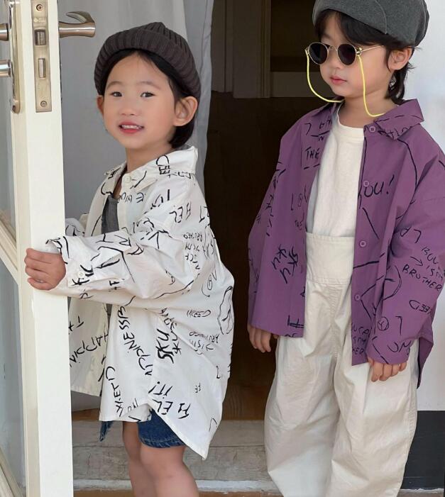 2024★春秋新作★韓国風子供服★シャツ★2色80-140CM