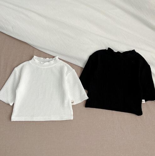 「2024」子供服★トップス★Tシャツ★韓国風子供服★ベビー★無地★2色★66-100CM