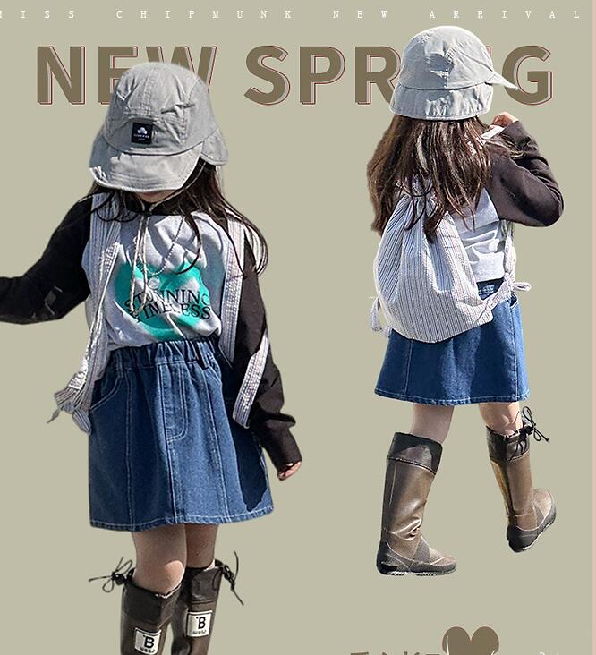 2024春新品★子供服　長袖トップス★100-160cm