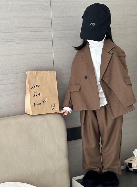 2024年★子供服　コート+ズボン　セット★90-160cm★