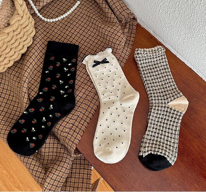 2024★春秋新作★ソックス★レディース靴下★3色