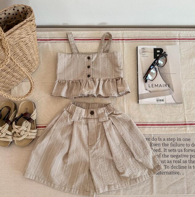 「2024」子供服★トップス+パンツ★セットアップ★キッズ女の子★2色★80-130CM