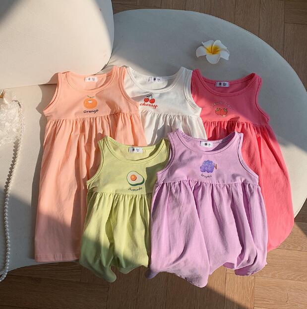 「2024」子供服★ワンピース★袖なし★キッズ女の子★可愛い★5色★90-140CM