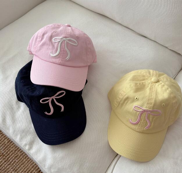 子供用/大人用★帽子★キッズ★キャップ★野球帽★蝶結び★日焼け防止★親子★3色