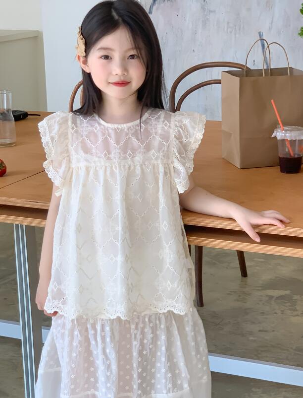 2024新品★子供服 　吊りワンピース+トップス　セット★90-150cm★