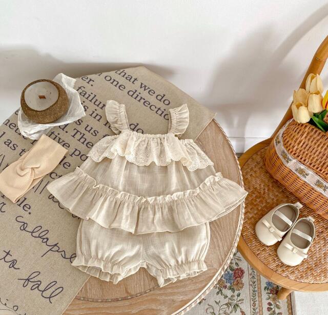 「2024」子供服★トップス+パンツ★セットアップ★袖なし★可愛い★66-100CM