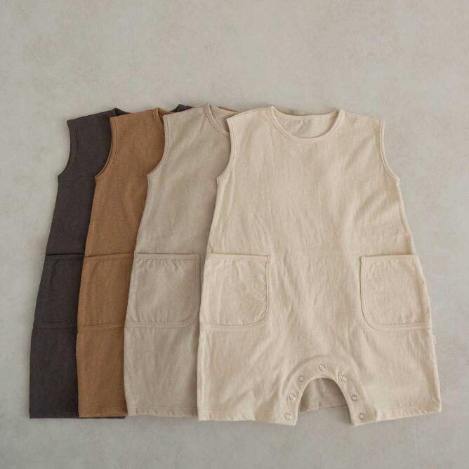 2024★春夏新作★韓国風ベビー服★ロンパース★4色66-90CM