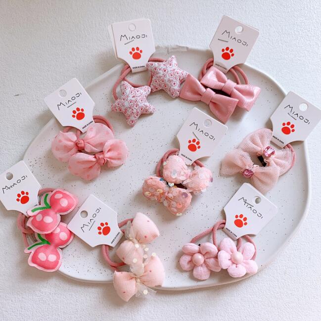 髪飾り★まとめ髪用★ヘアアクセサリー★子供用★ヘアゴム★2枚入り★可愛い★多色