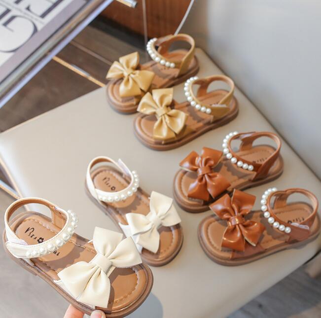 「2024」靴★子供靴★キッズ★シューズ★キッズ女の子★サンダル★蝶結び★3色「22-31#」