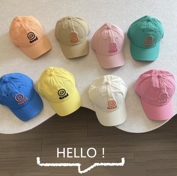 「2024」子供用★帽子★キャップ★キッズ★野球帽★速乾★笑顔★韓国風★9色