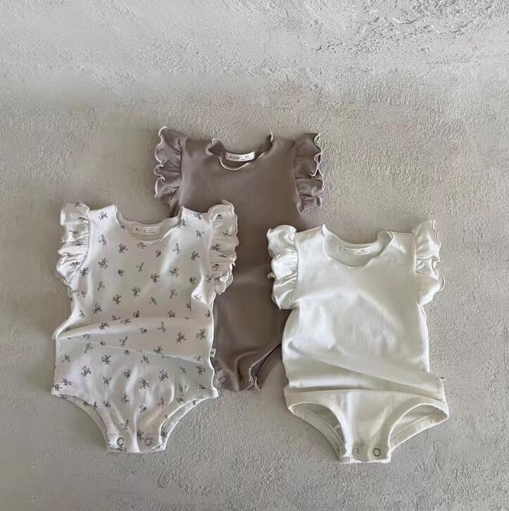 2024★春夏新作★韓国風ベビー服★ロンパース★3色66-90CM
