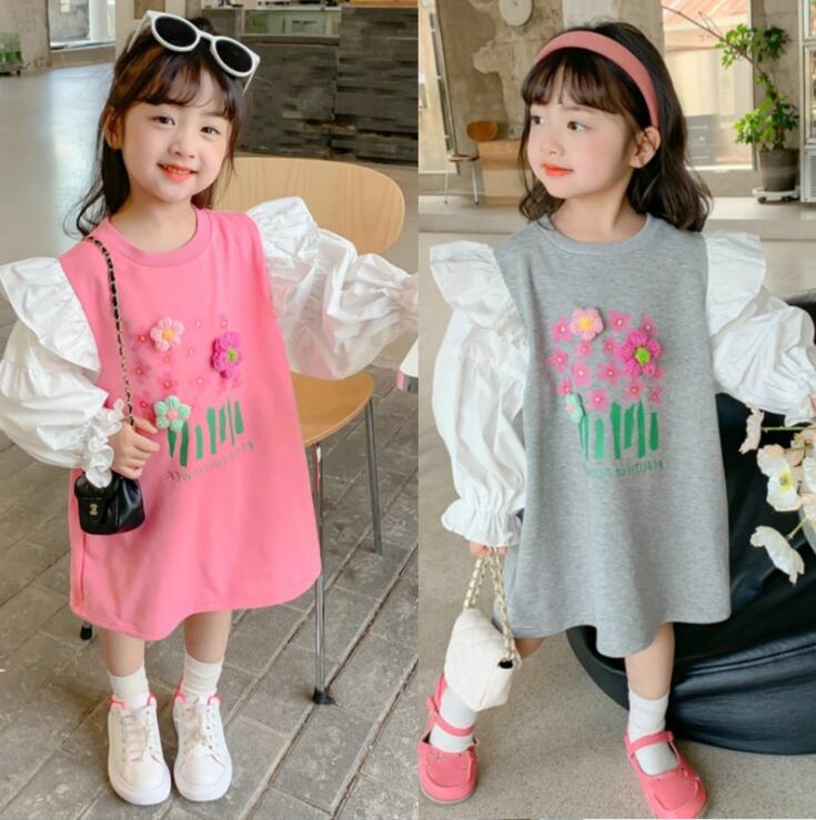 2024★春秋新作★韓国子供服★ワンピース★2色5-13