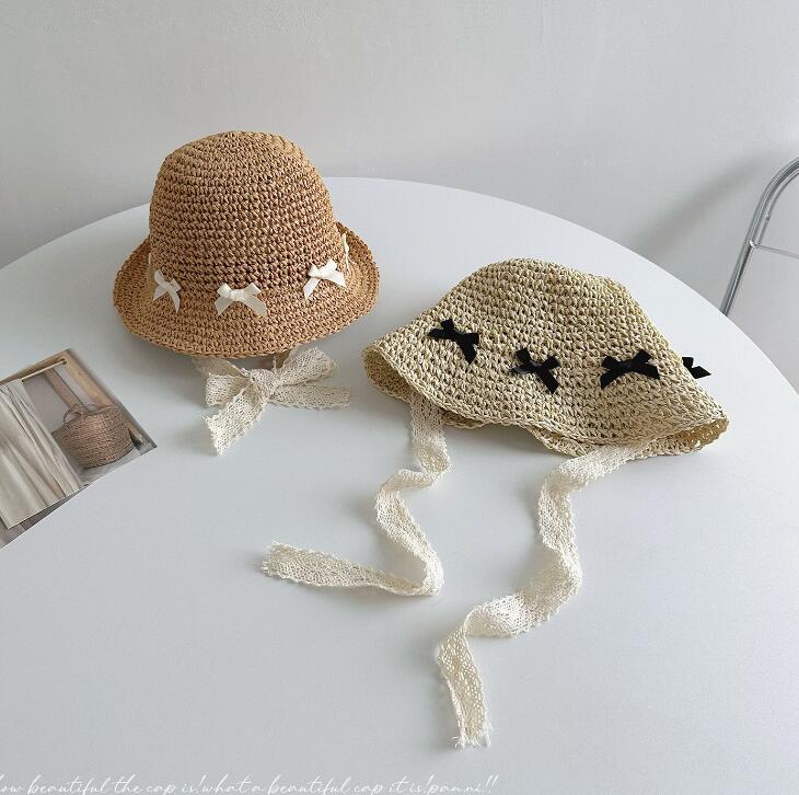 2024年夏新品★子供用★草編み帽子　ハット★2色選べ