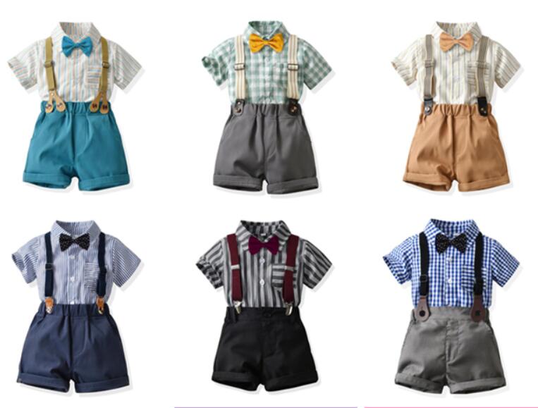 子供服★トップス+サロペット★セットアップ★半袖★キッズ男の子★7色★70-130CM