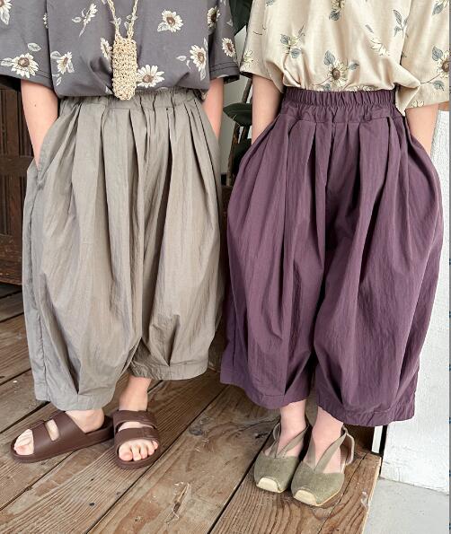 「2024」子供服★ボトムス★ズボン★キッズ★男女兼用★無地★2色★80-140CM