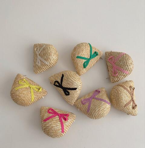 2024新型★草編みハンドバッグ★子供バッグ　8色