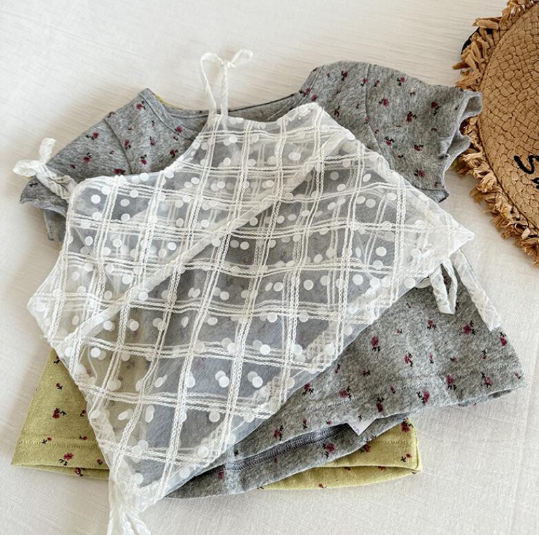 2024夏新品★子供服　トップス+レースブラウス★90-140cm★2色